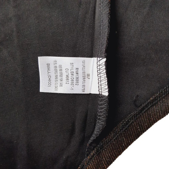 Windsor Bronze / Copper Shiny Midi Dress with Slit in Size Small - Picture 8 of 8